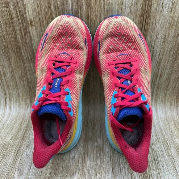 Hoka One One Clifton 9 Women's 7 B Cerise Cloudless Running Shoes 1127896 CRSCL - Picture 6 of 10